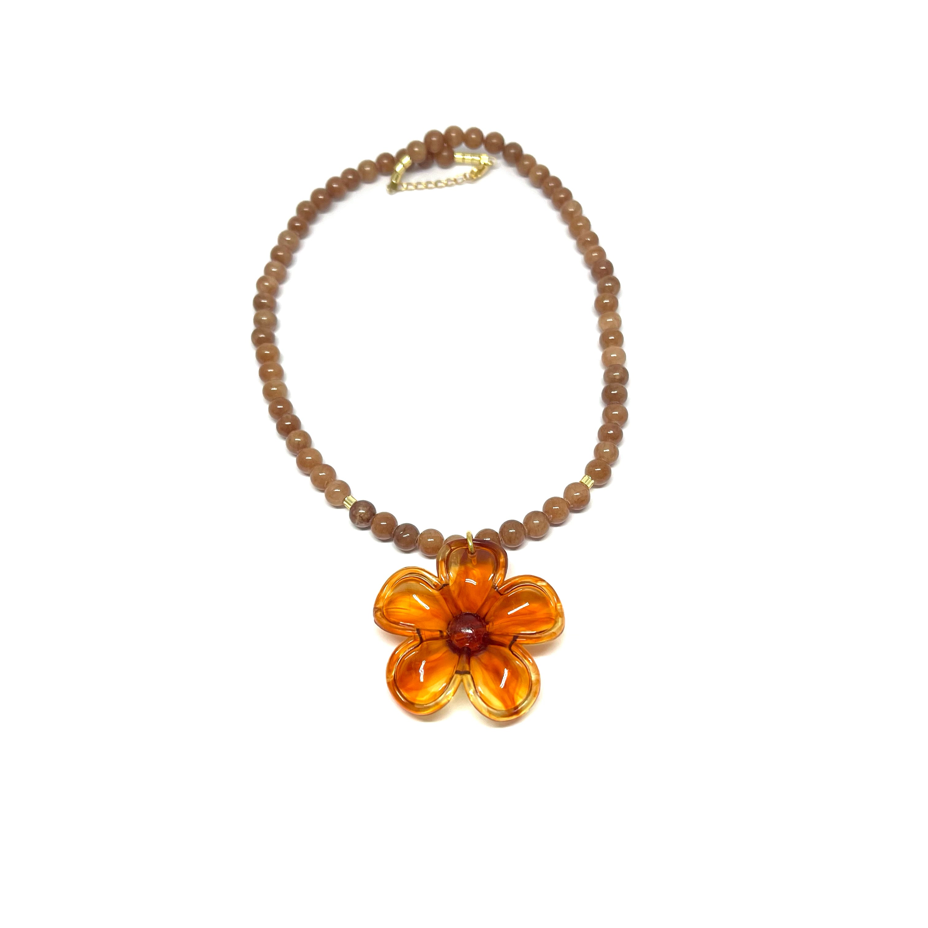 Collier Flor - marron