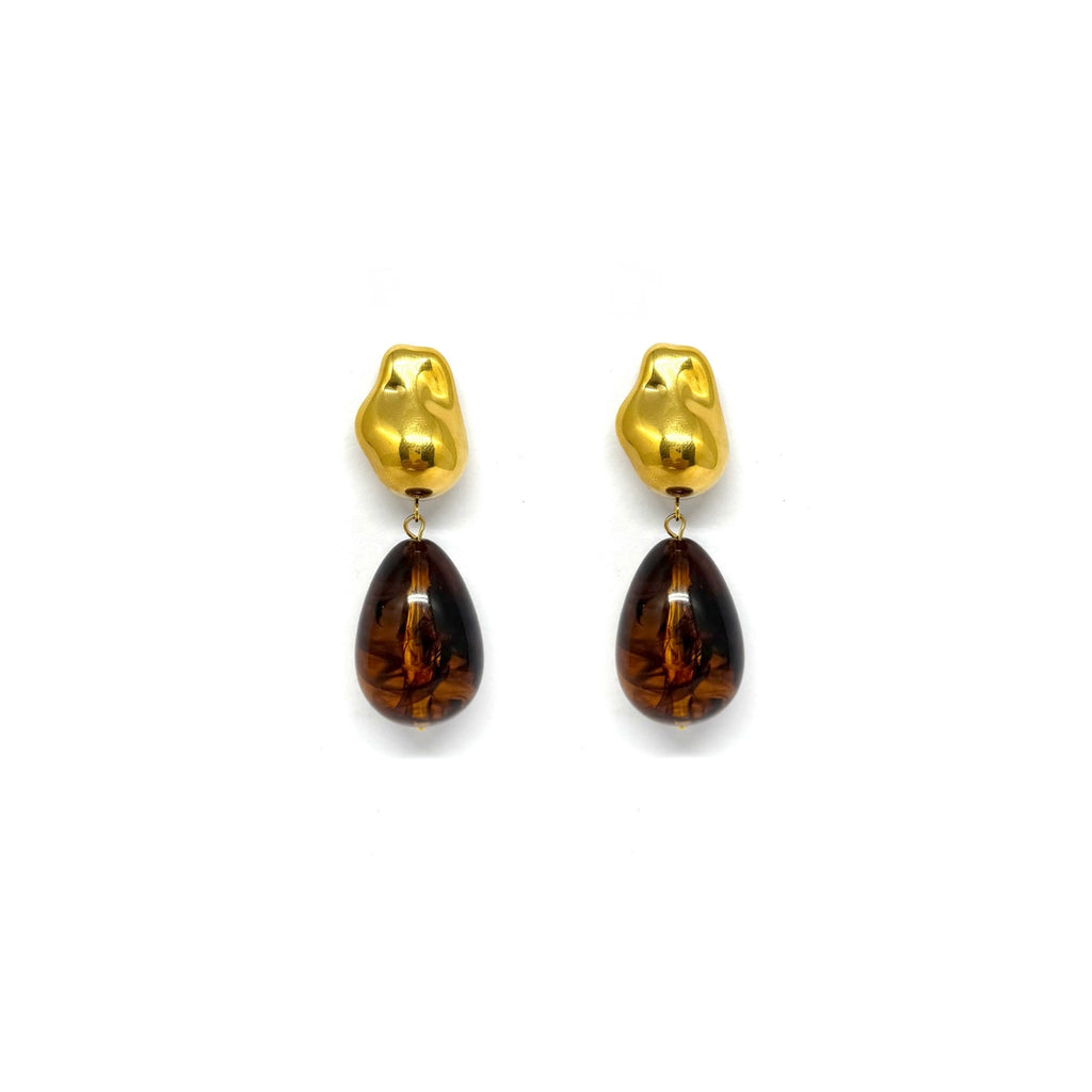 Boucles d’oreilles Abbie - marron