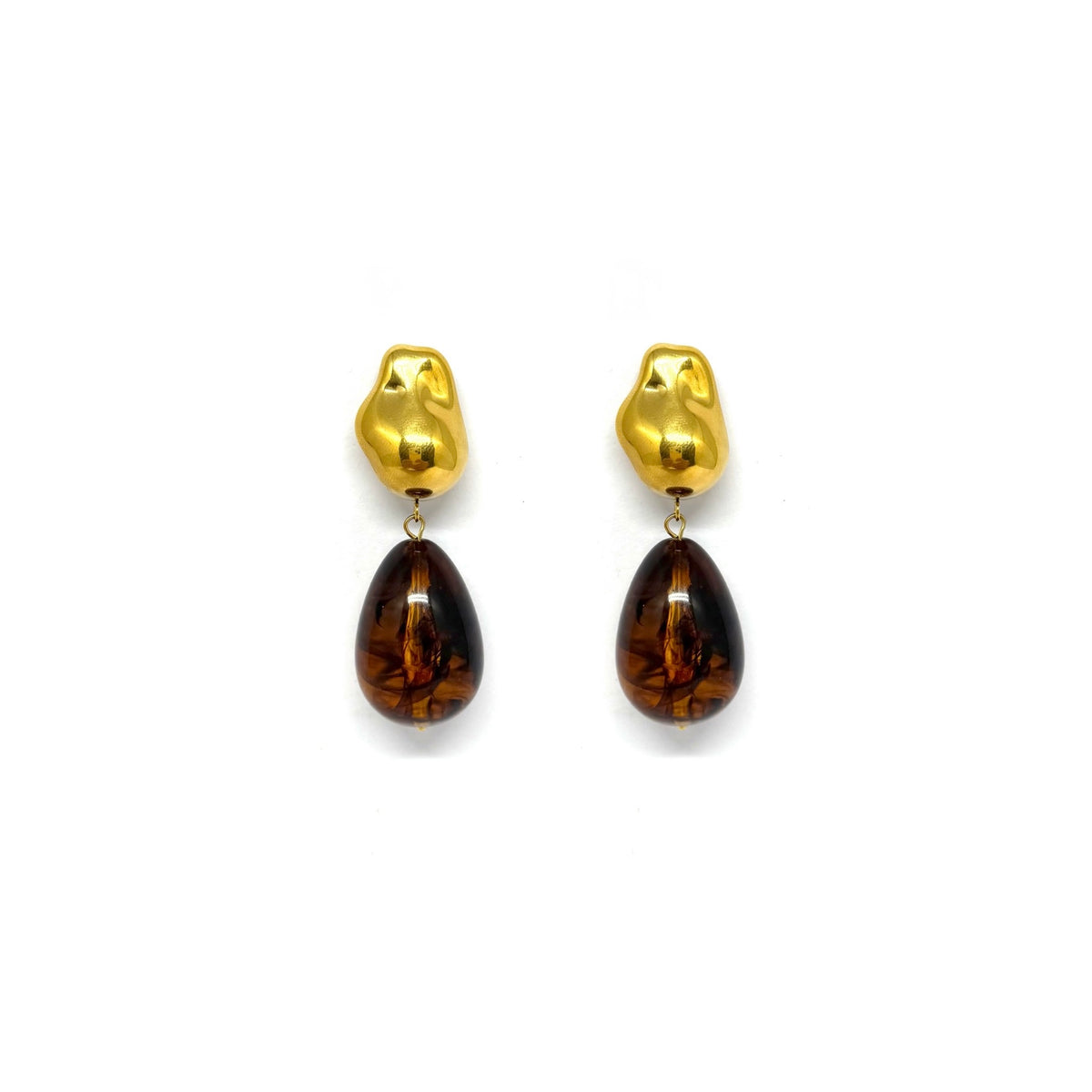 Boucles d’oreilles Abbie - marron