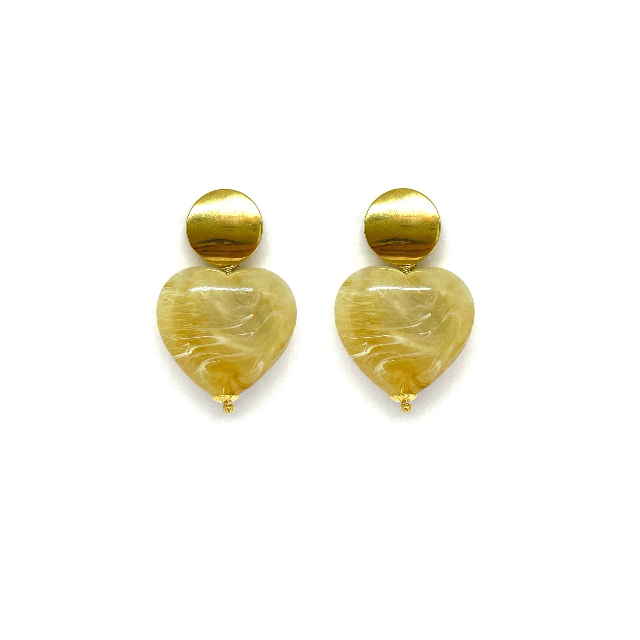 Boucles d'oreille Gabriel - ecru