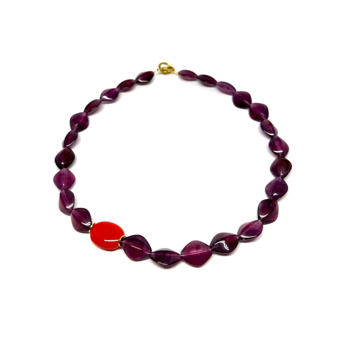 Collier Tobias - aubergine