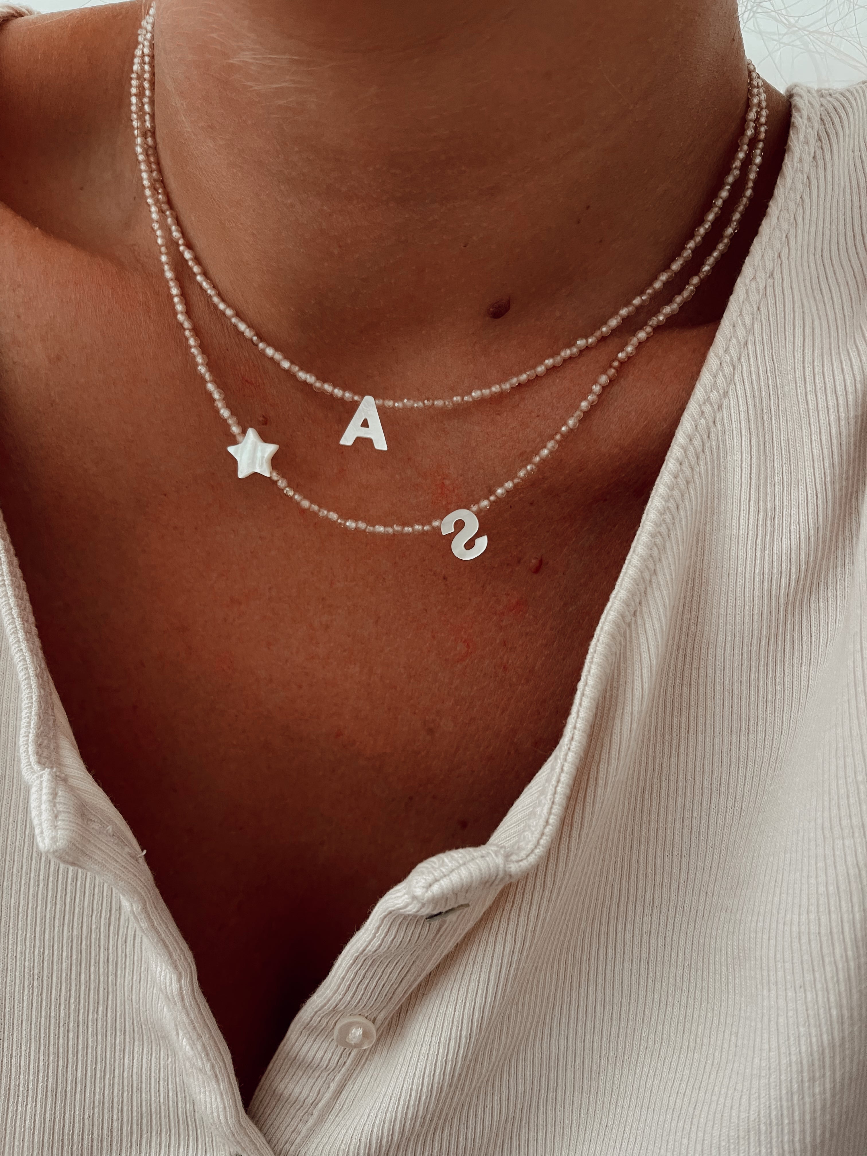 Collier lettre & étoile