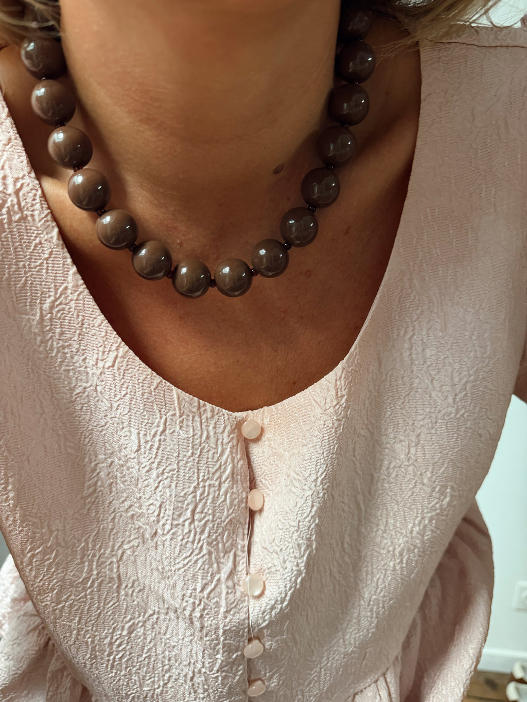 Collier Alphonse - chocolat