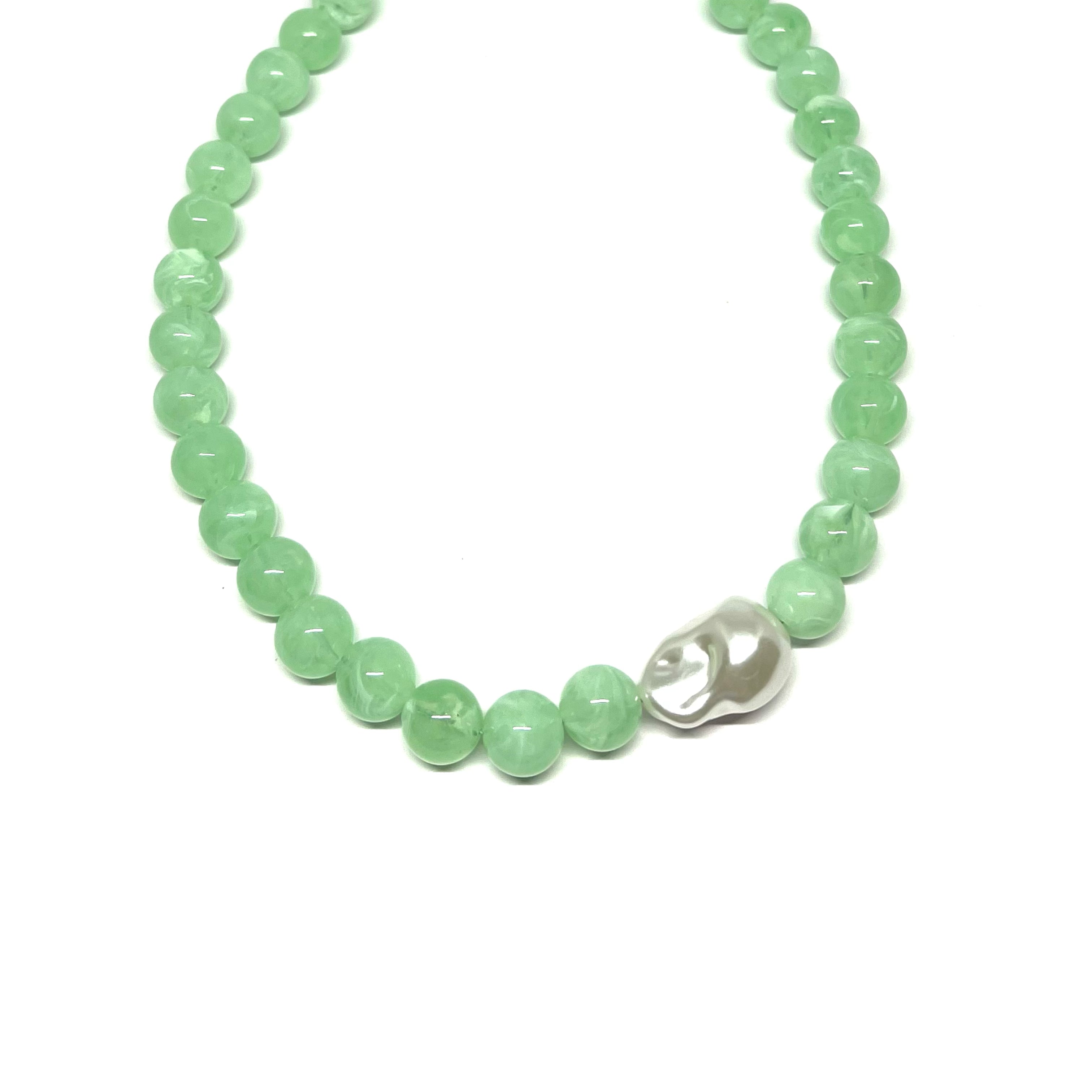 Collier Hortense - Vert d'eau
