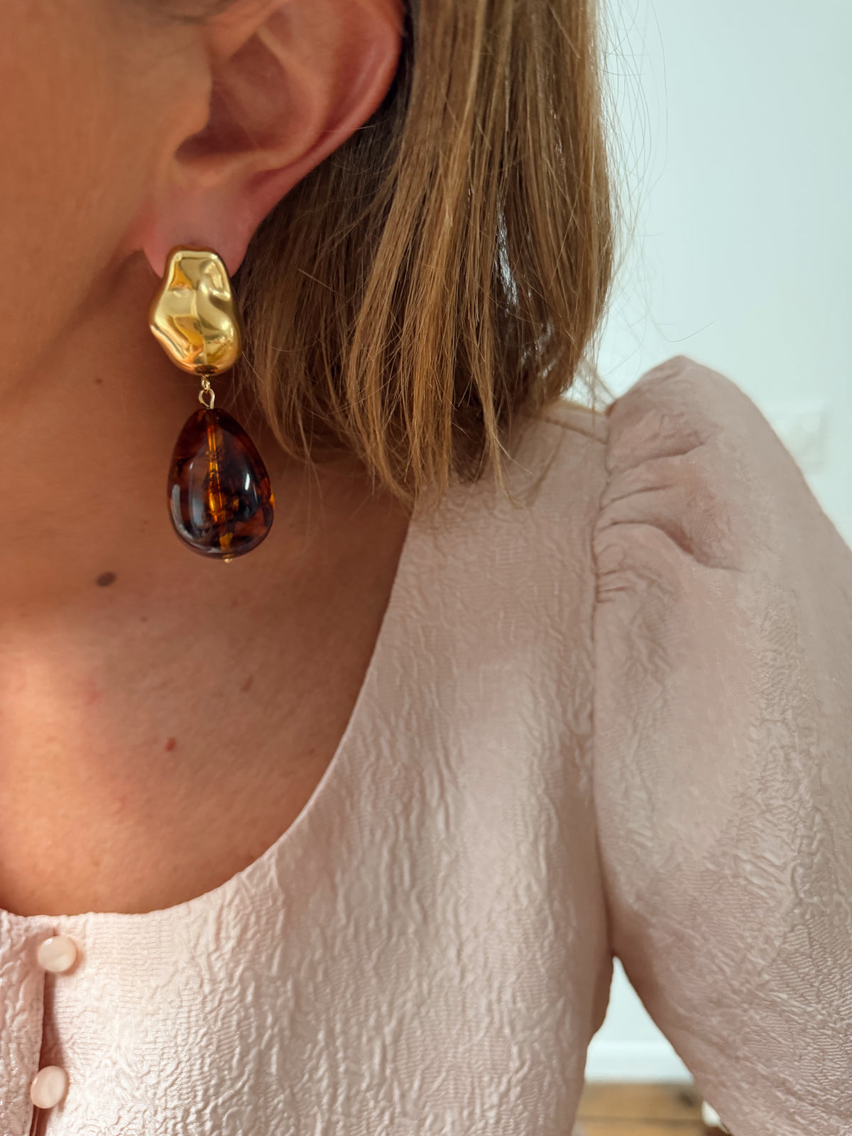Boucles d’oreilles Abbie - marron
