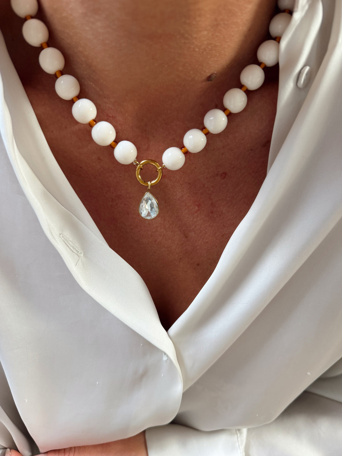 Collier Alfred - blanc