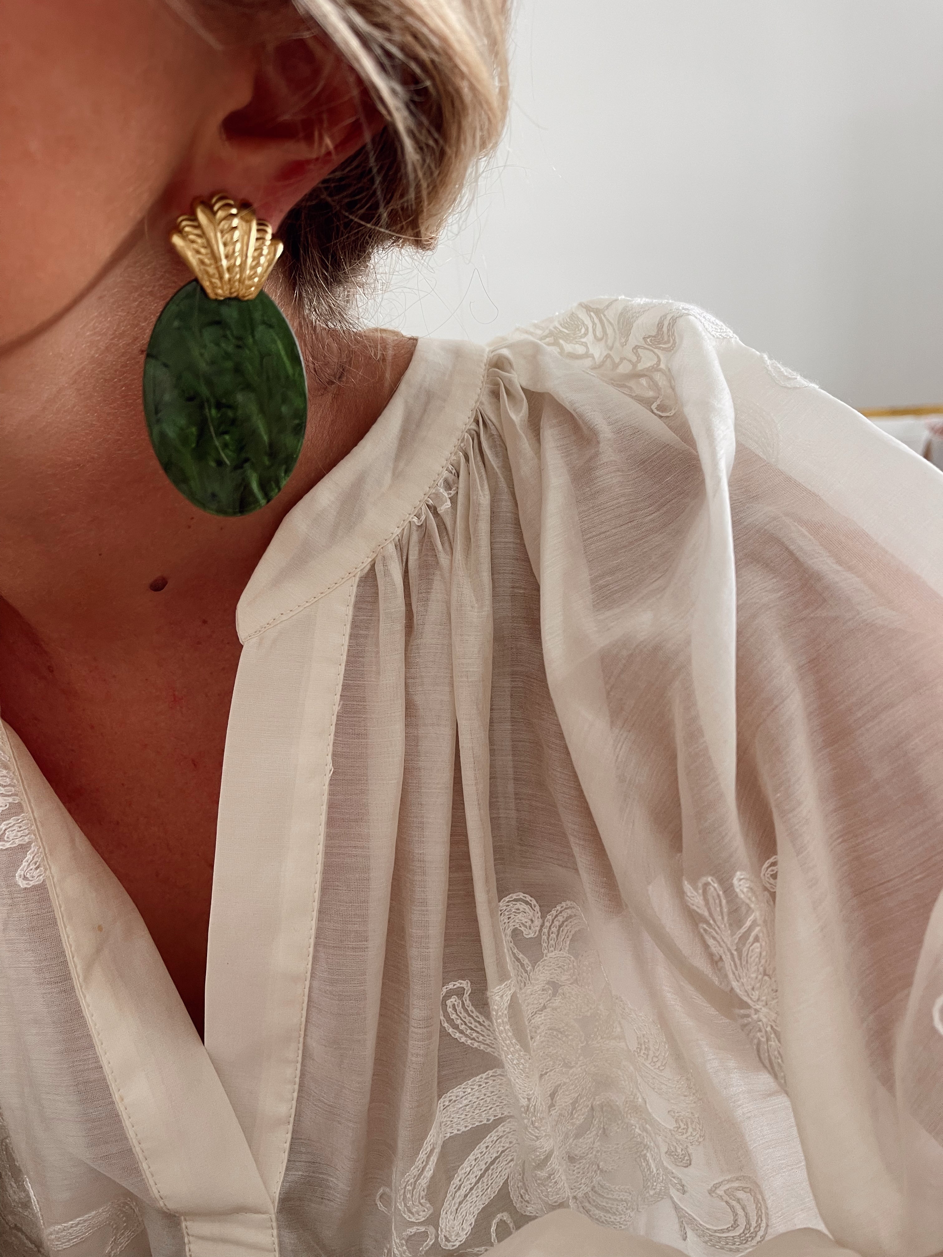 Boucles d'oreilles Paula - vert