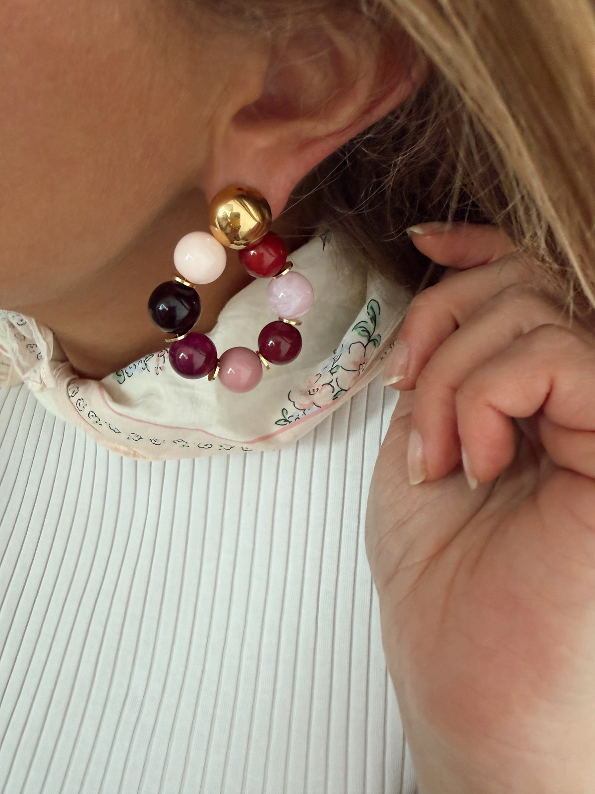 Boucles d'oreilles Ava - Rose