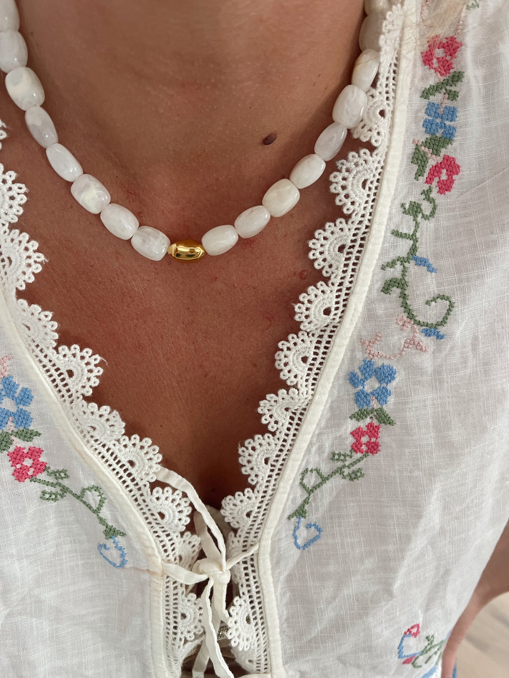 Collier César - blanc