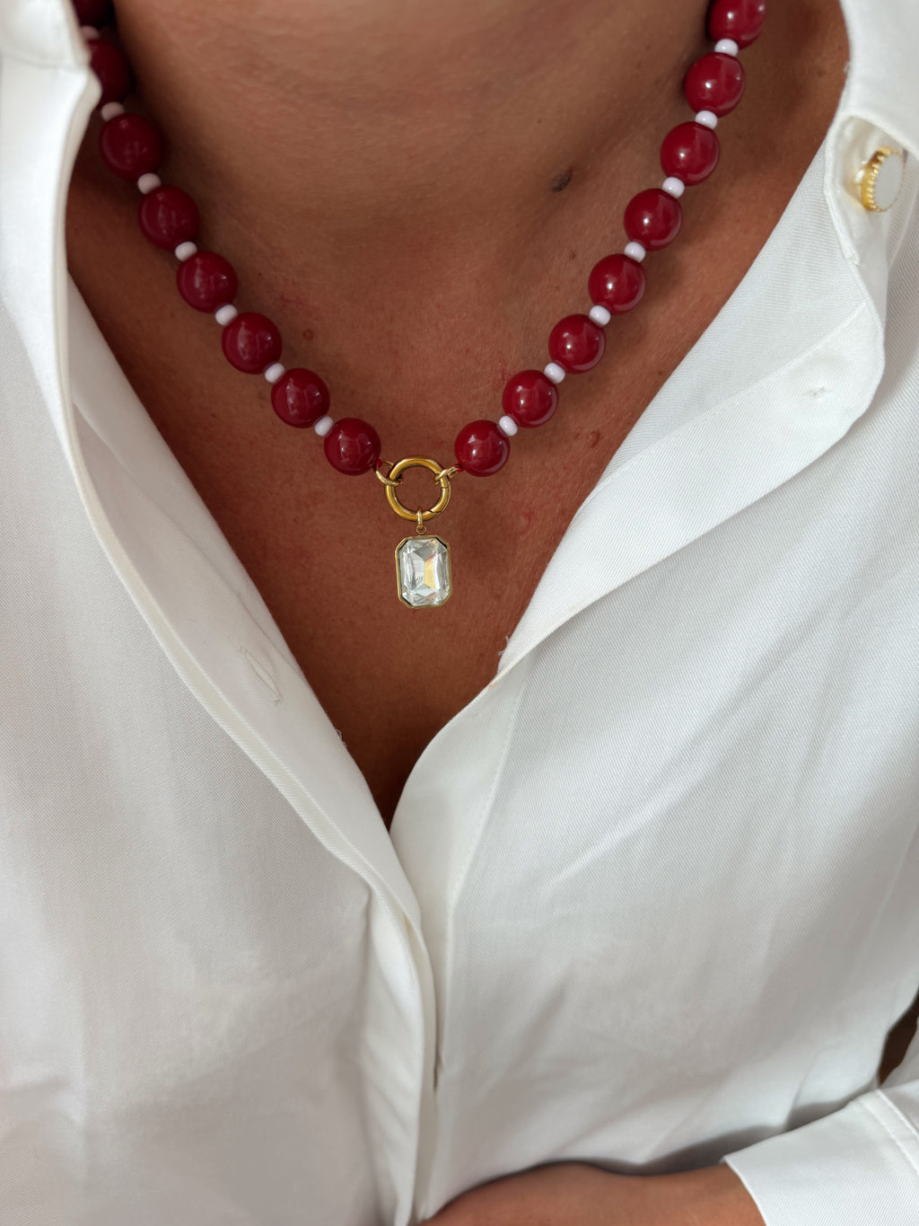 Collier Alfred - rouge