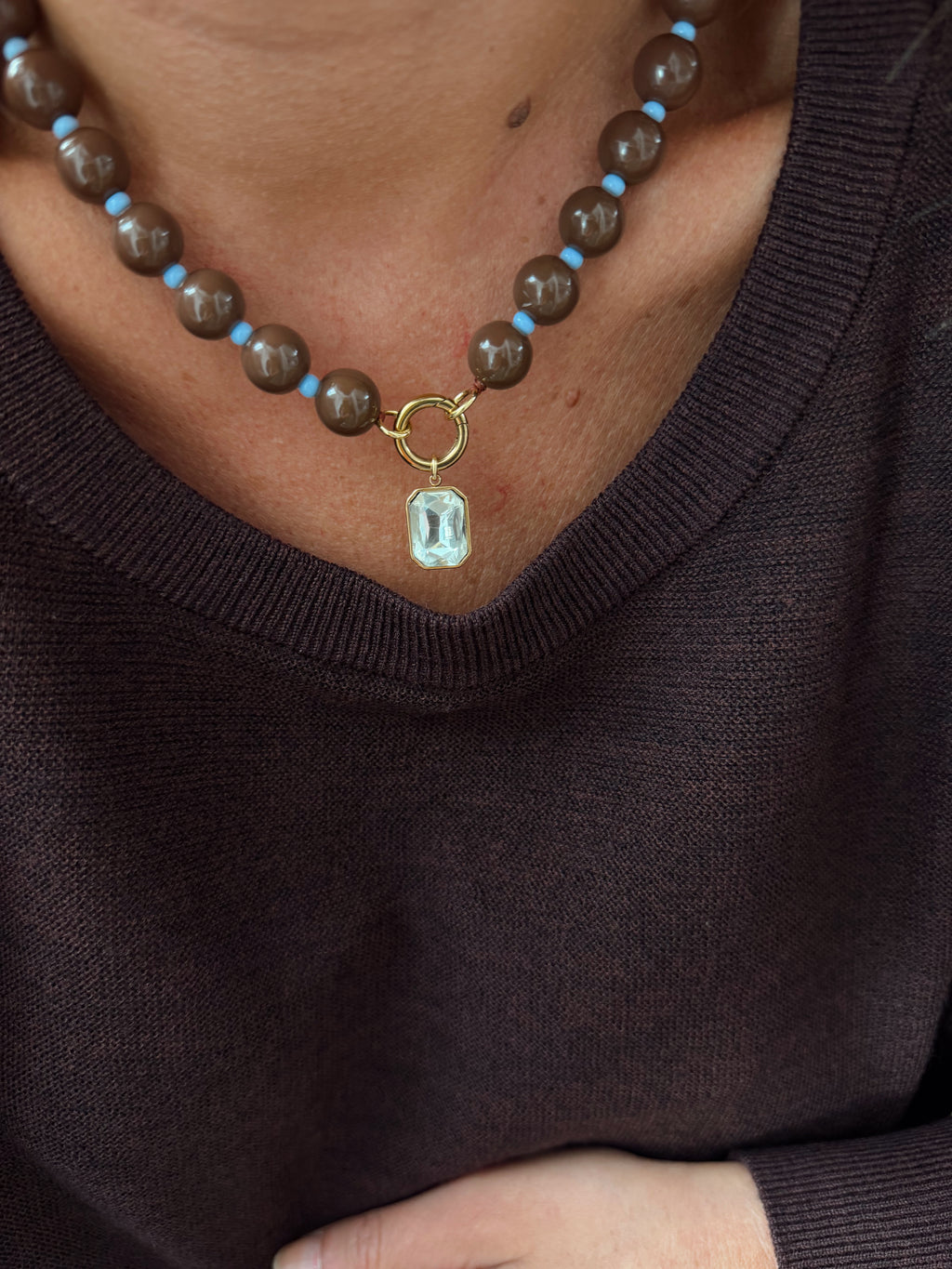 Collier Alfred - marron