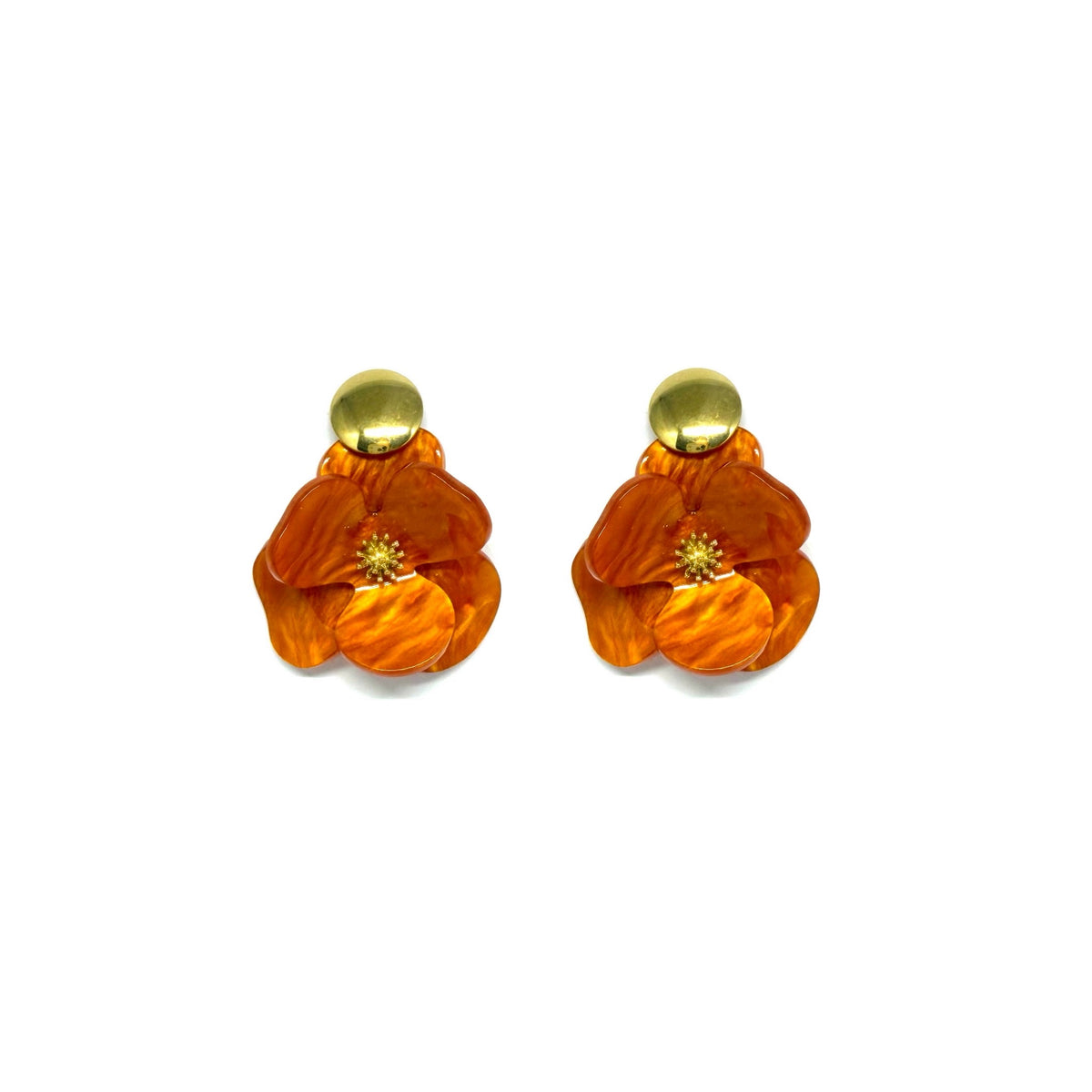 Boucles d’oreilles Pénélope orange
