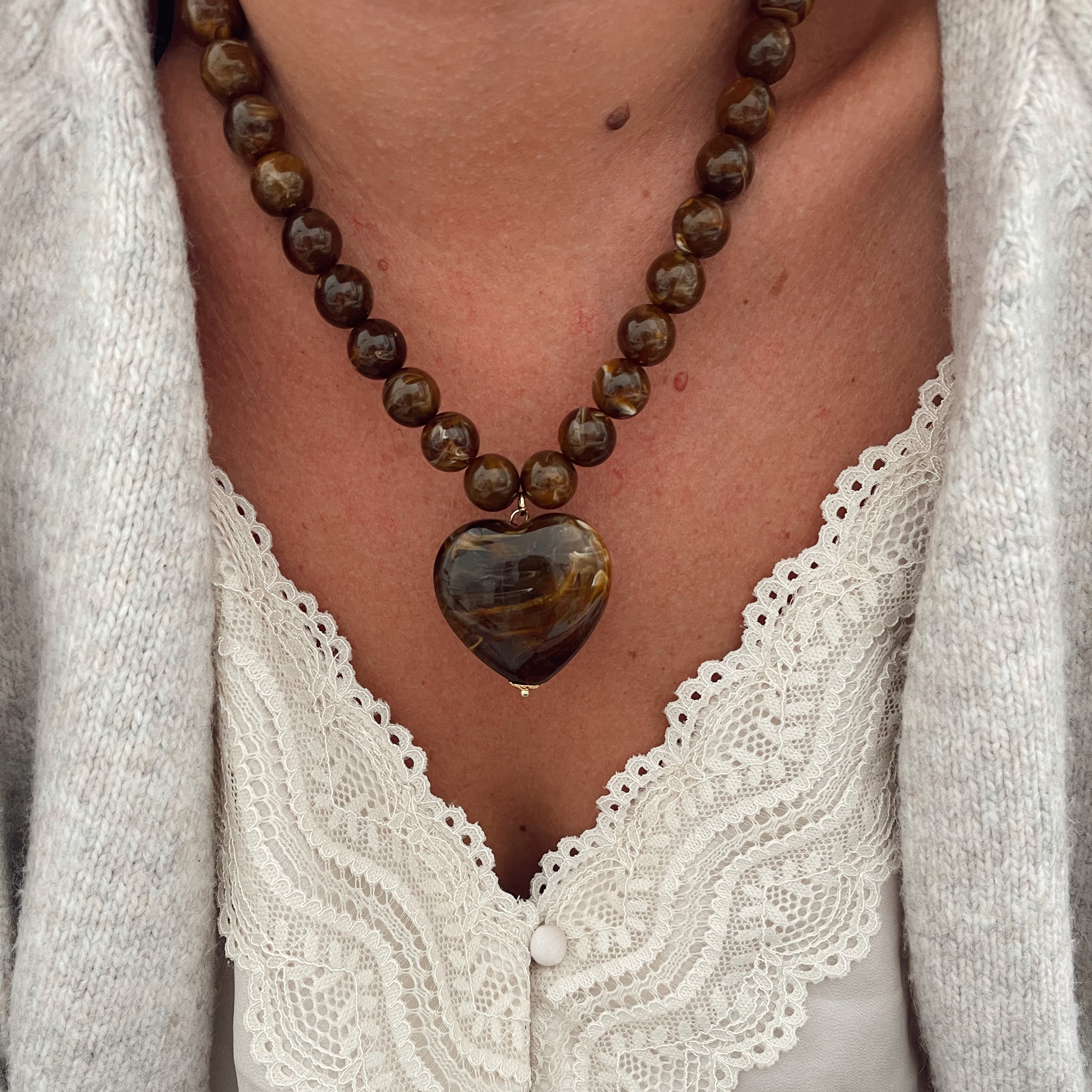 Collier Gabriel - chocolat