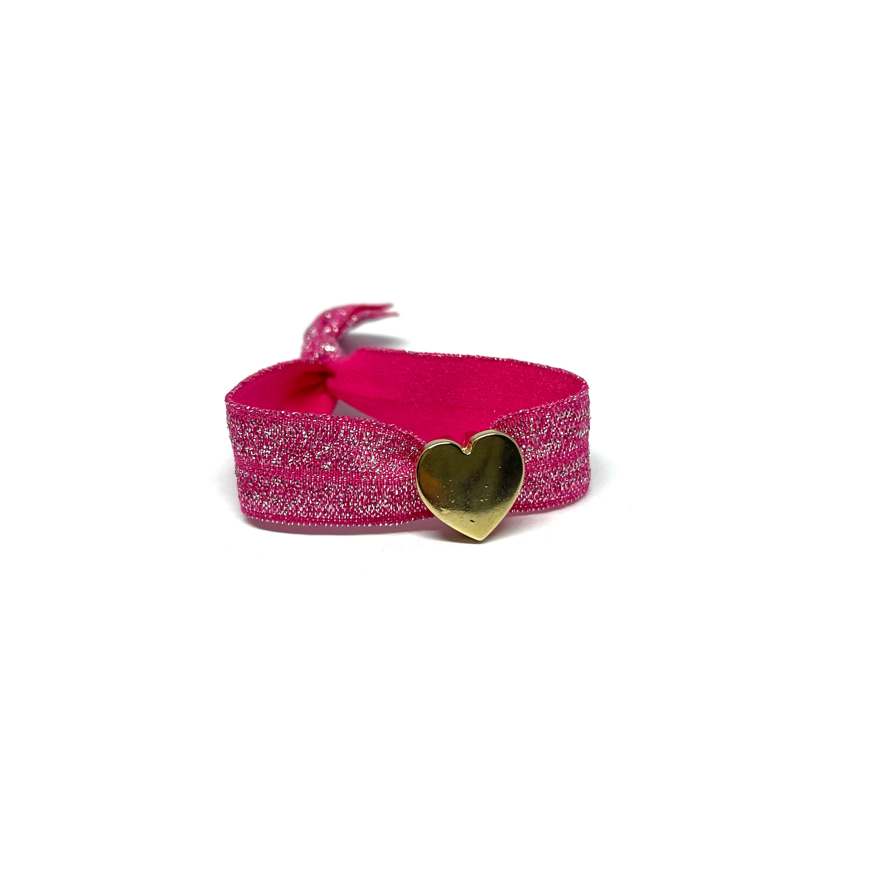 Bracelet ruban elastique or