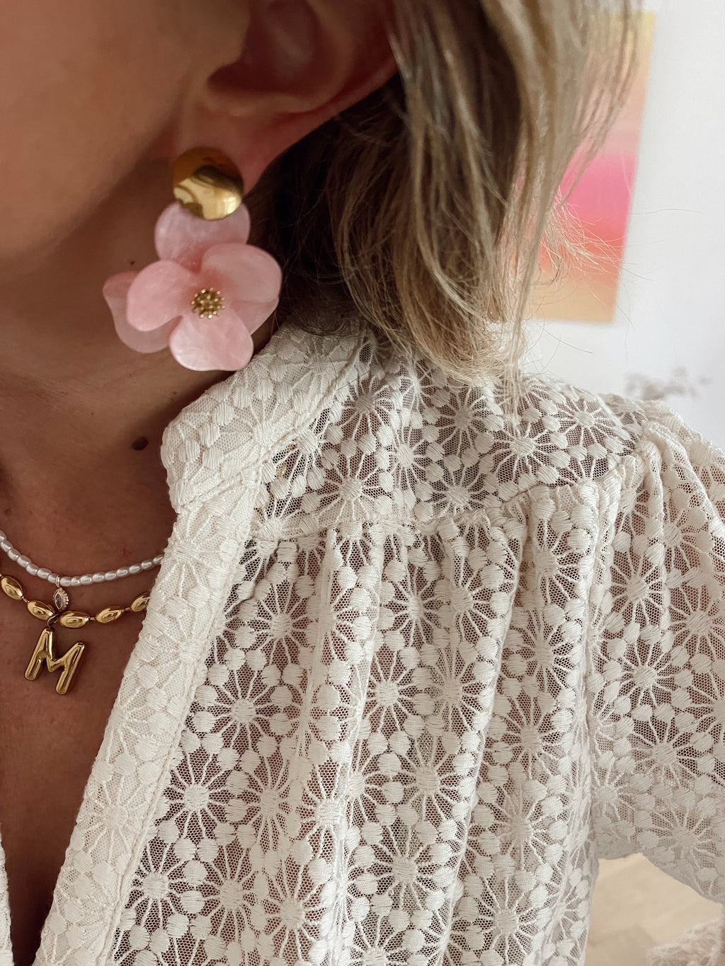 Boucles d’oreilles Pénélope rose