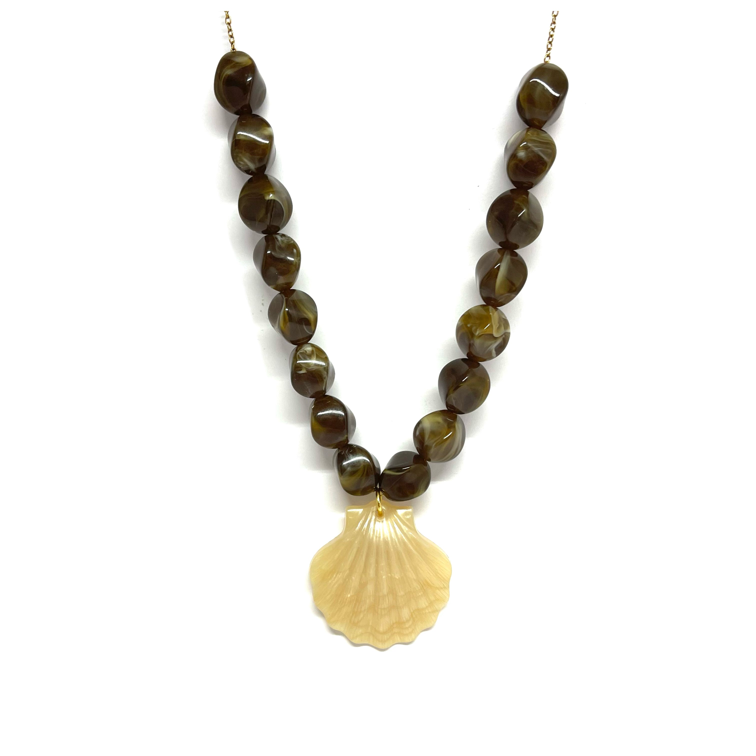 Collier Giacomo - marron kaki