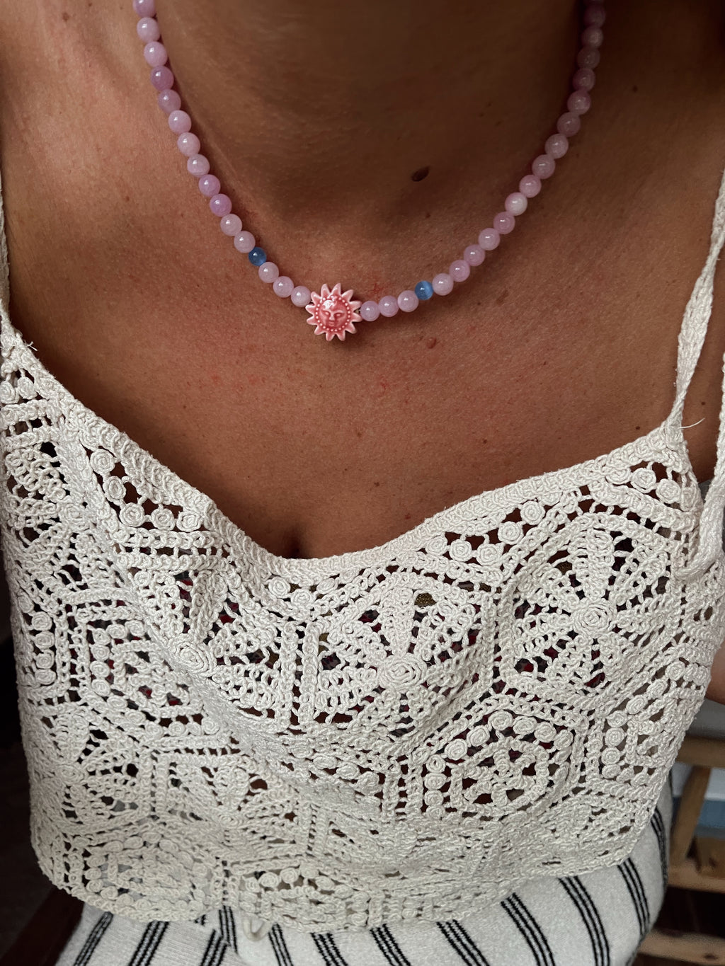 Collier Solemio - magenta