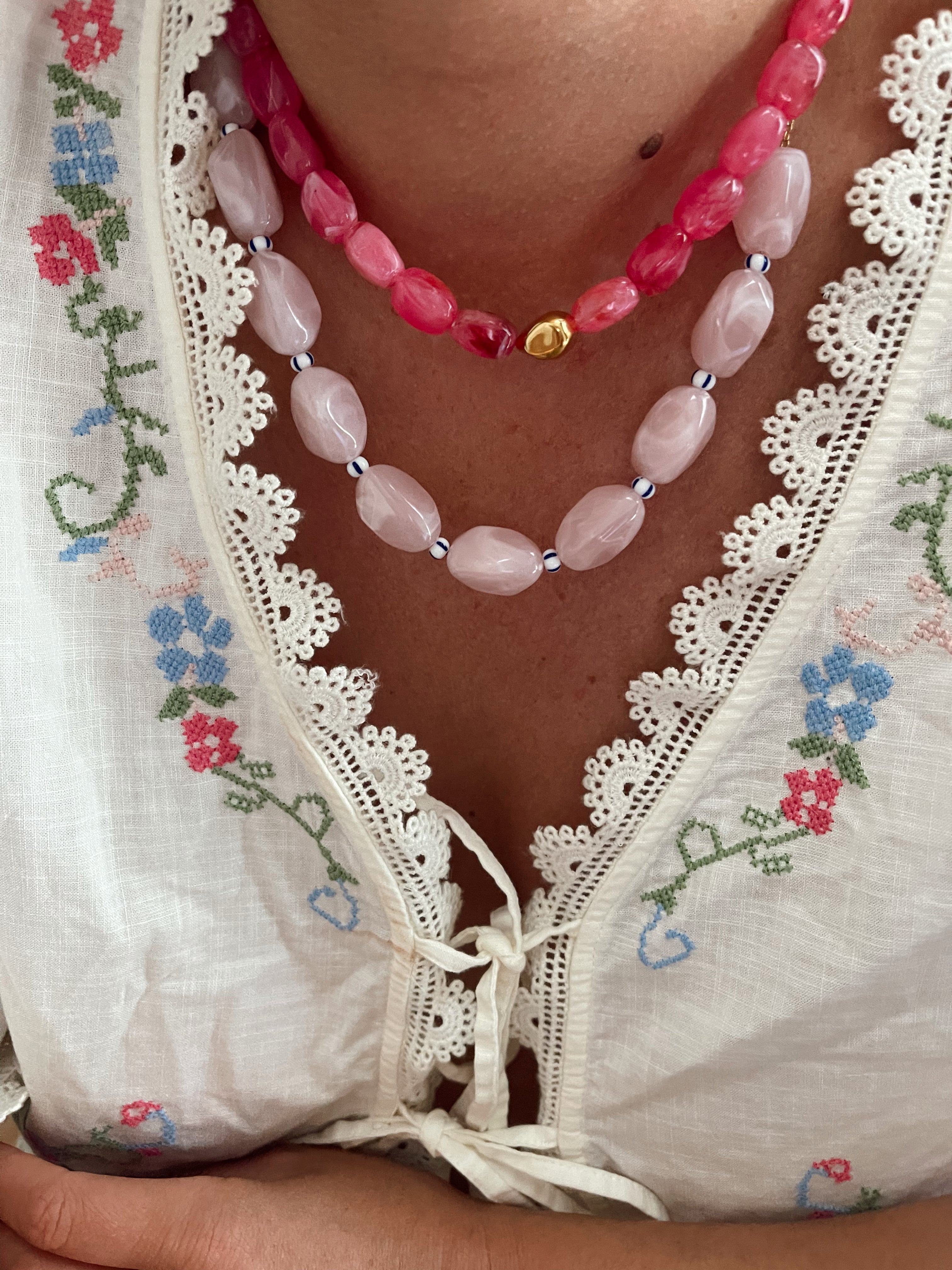Collier César - fushia