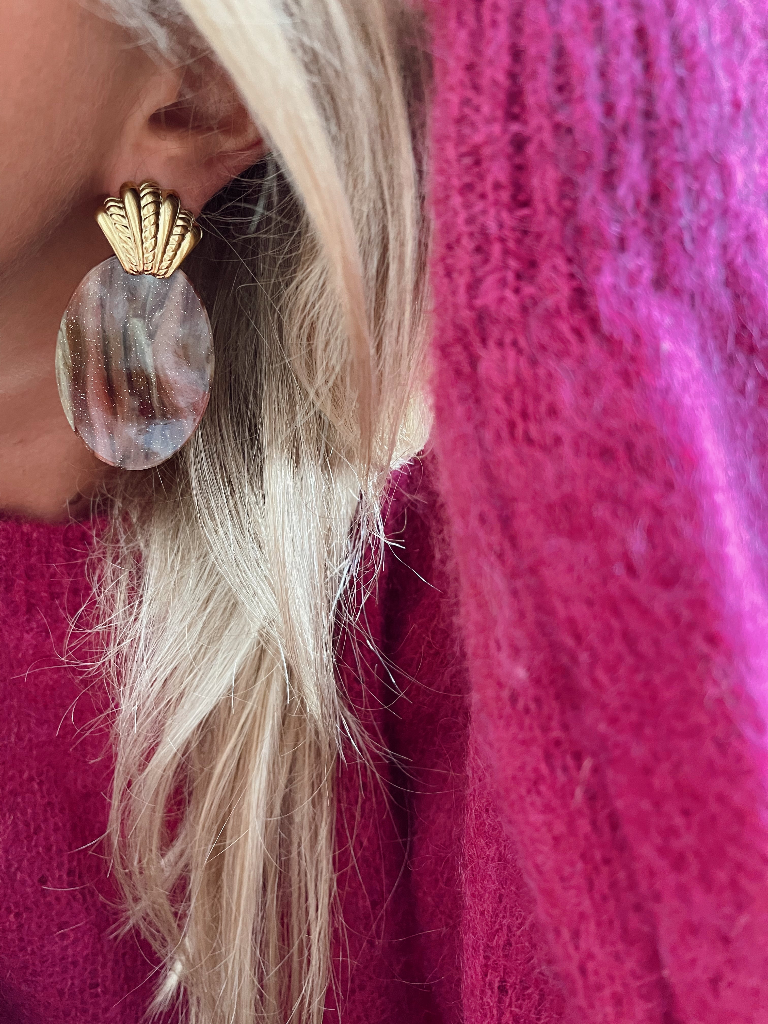 Boucles d'oreilles Paula - chocolat