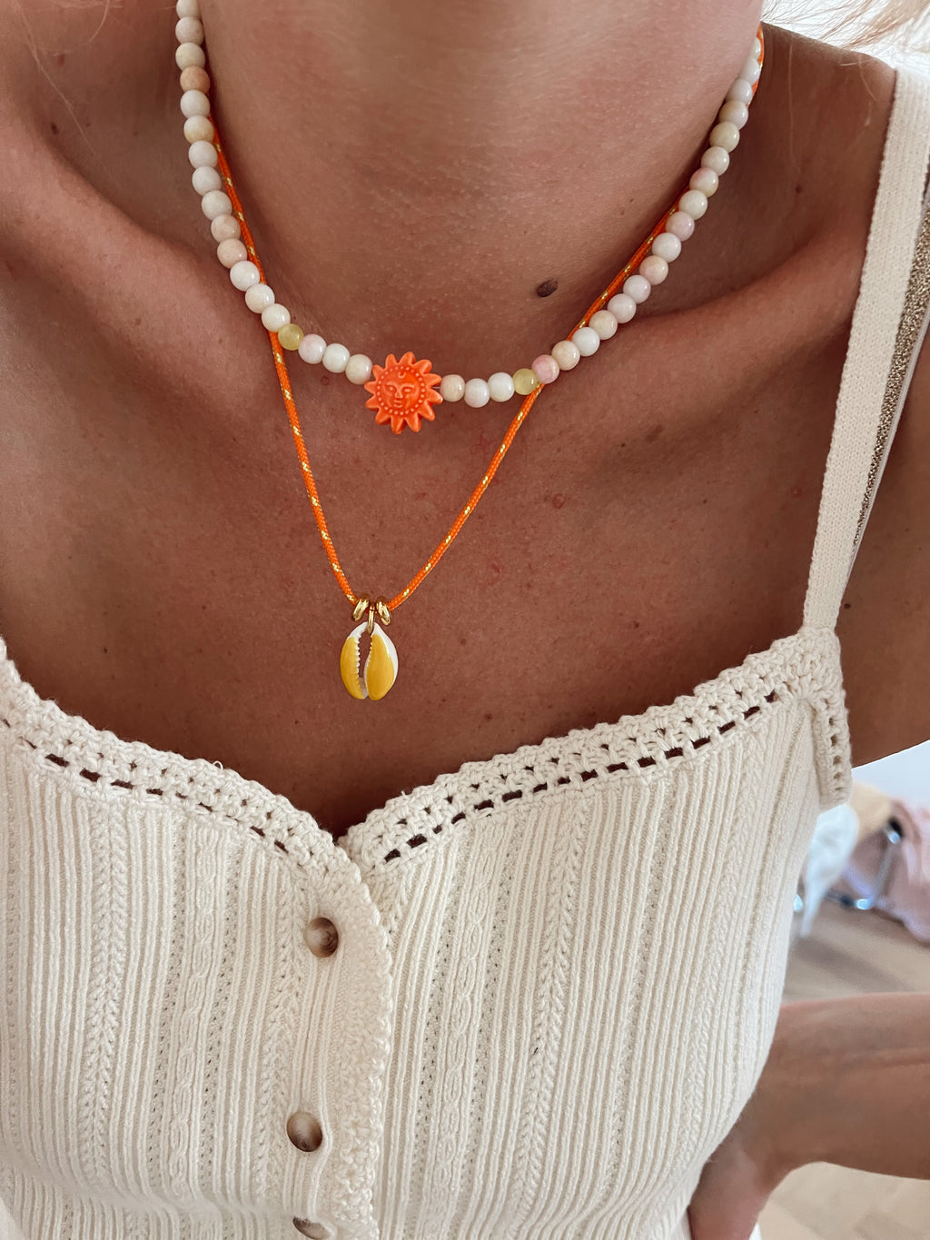 Collier Solemio - orange