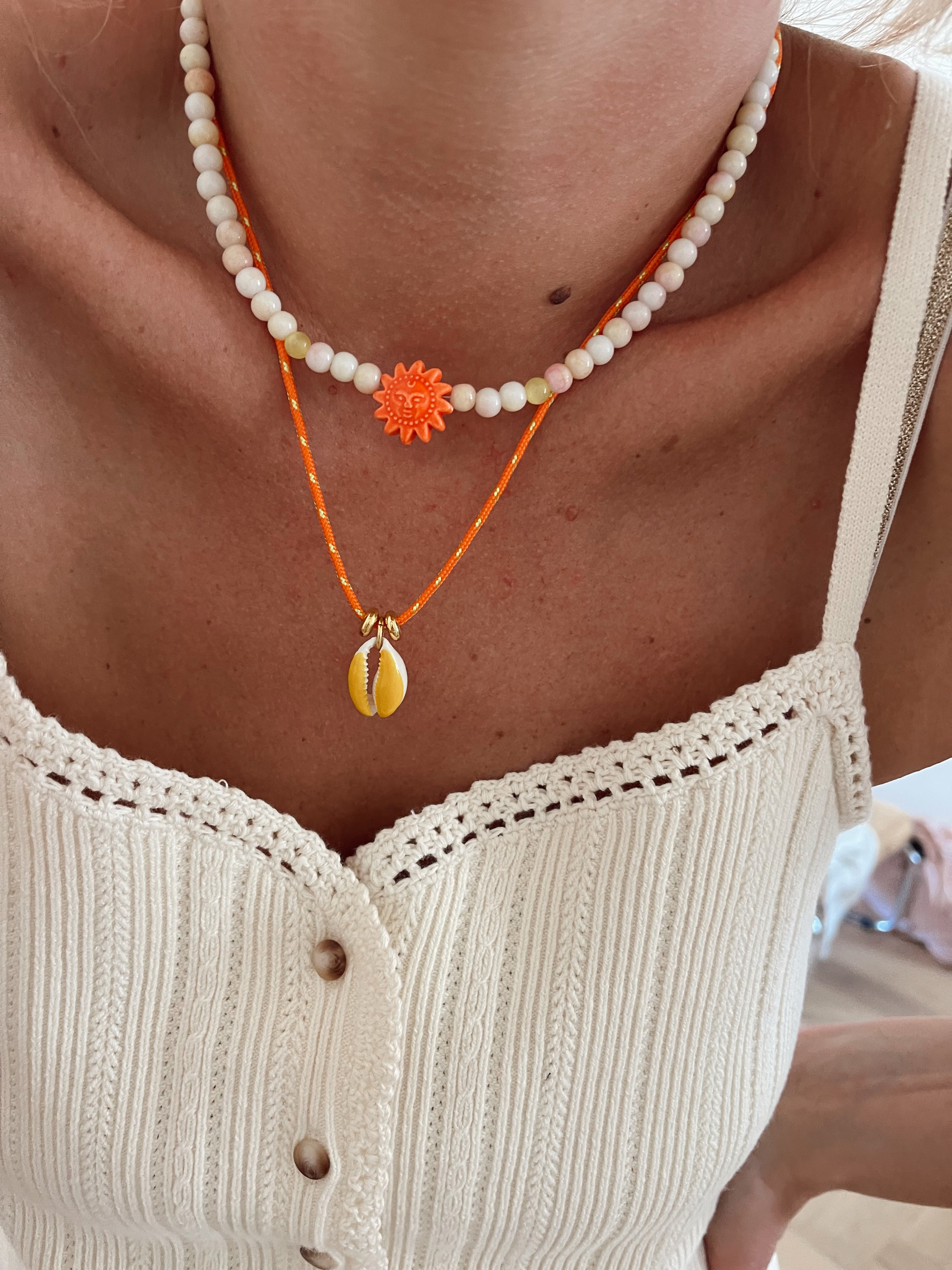 Collier Solemio - orange