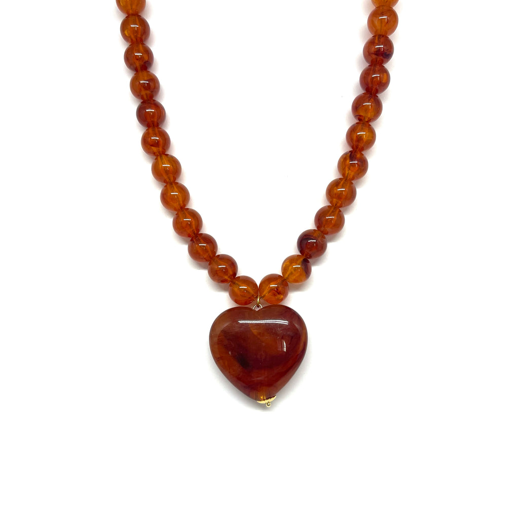 Collier Gabriel - marron orange