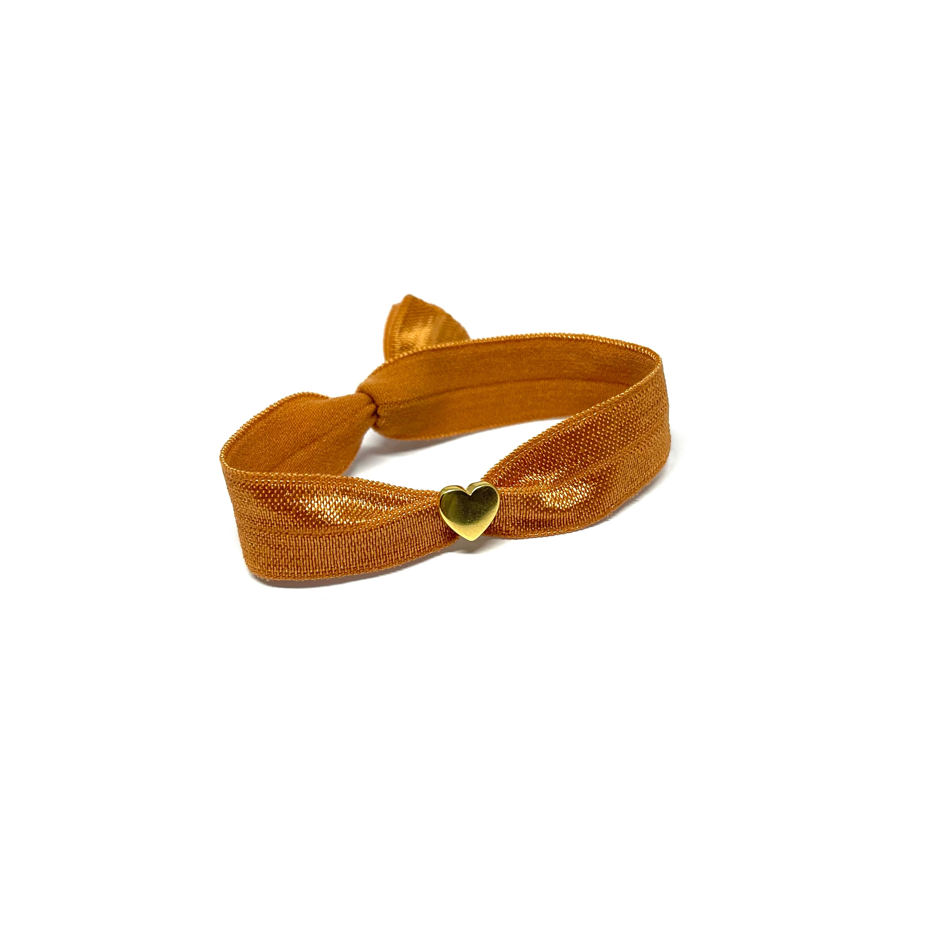 Bracelet ruban elastique or