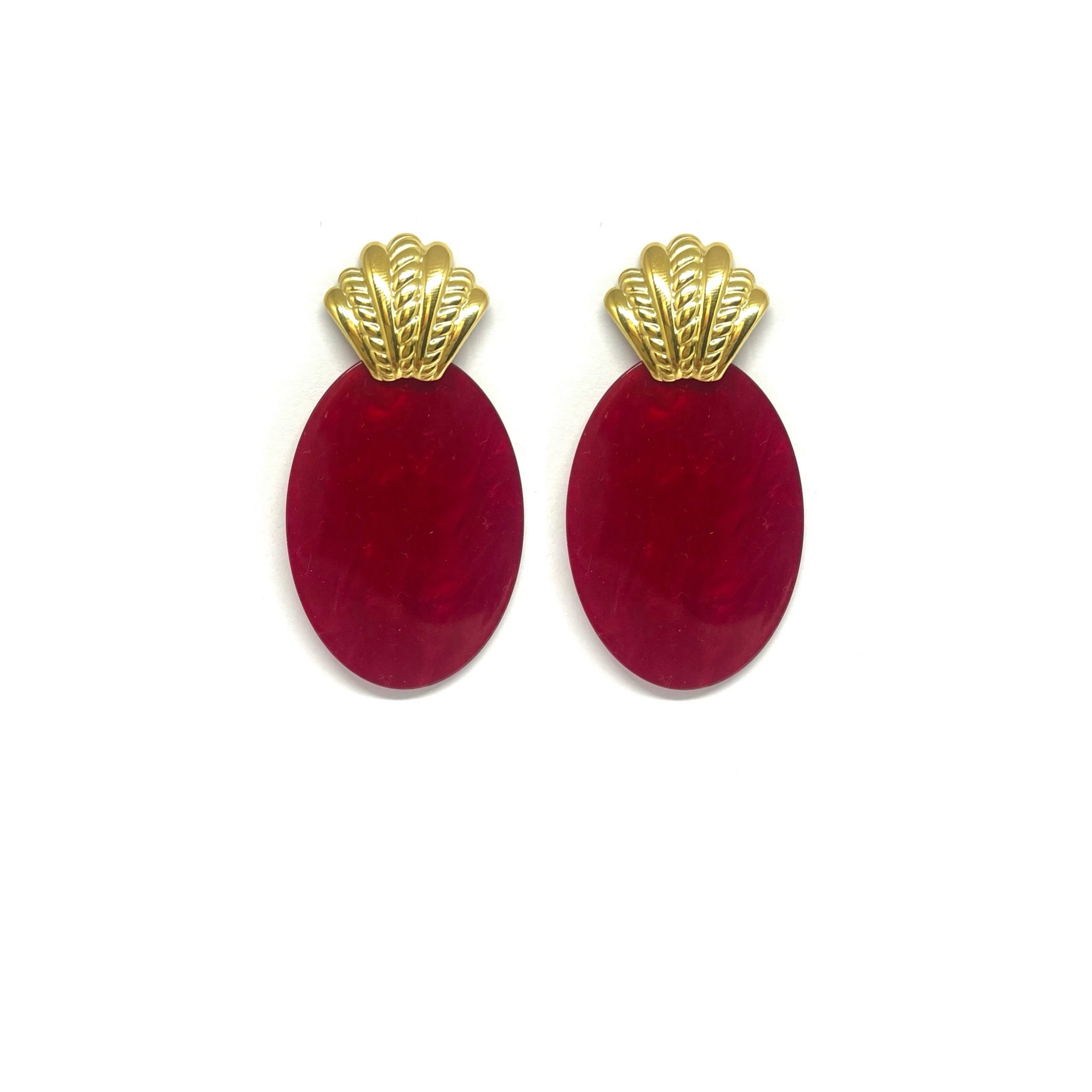 Boucles d'oreilles Paula - rouge