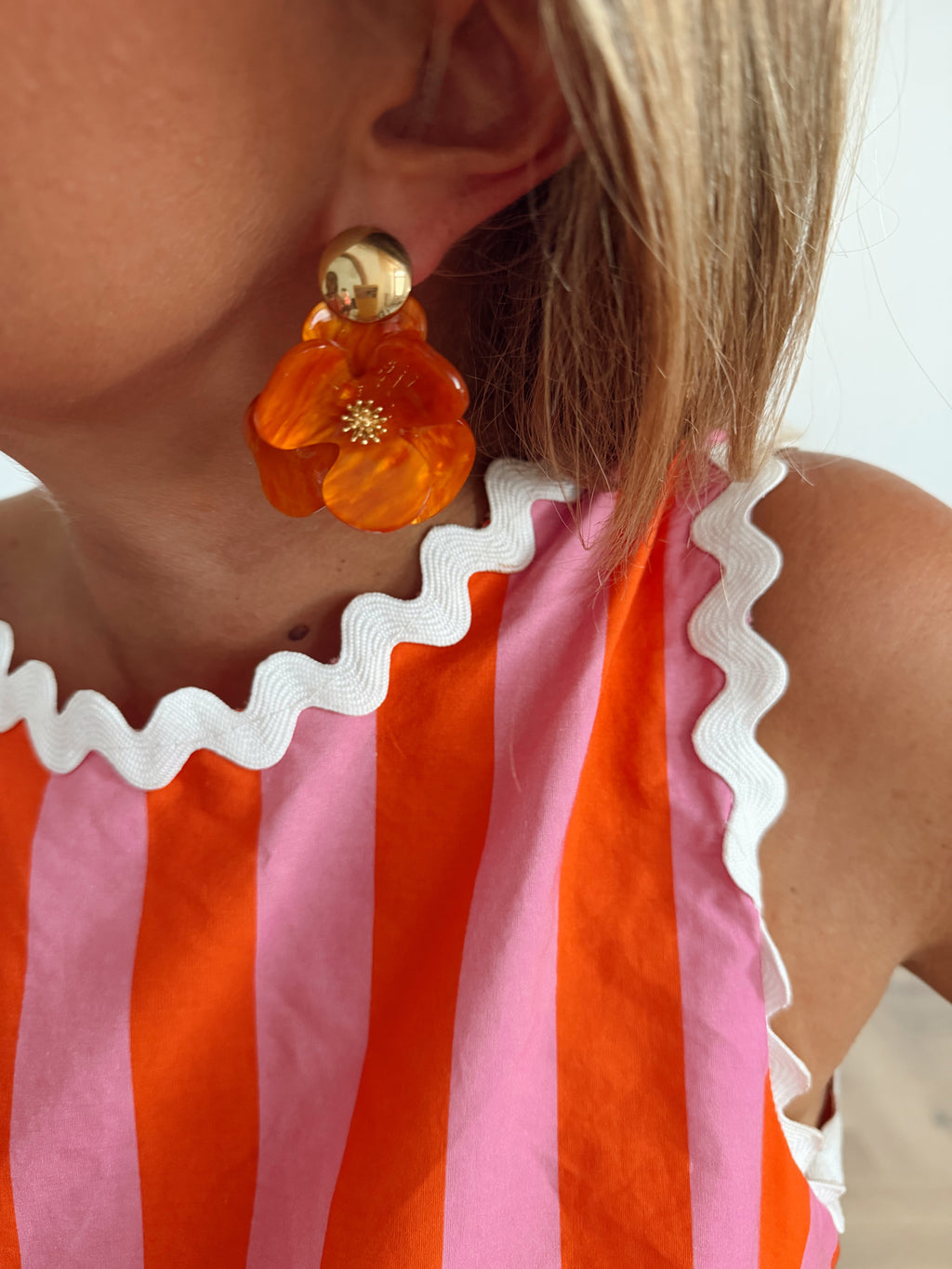 Boucles d’oreilles Pénélope orange