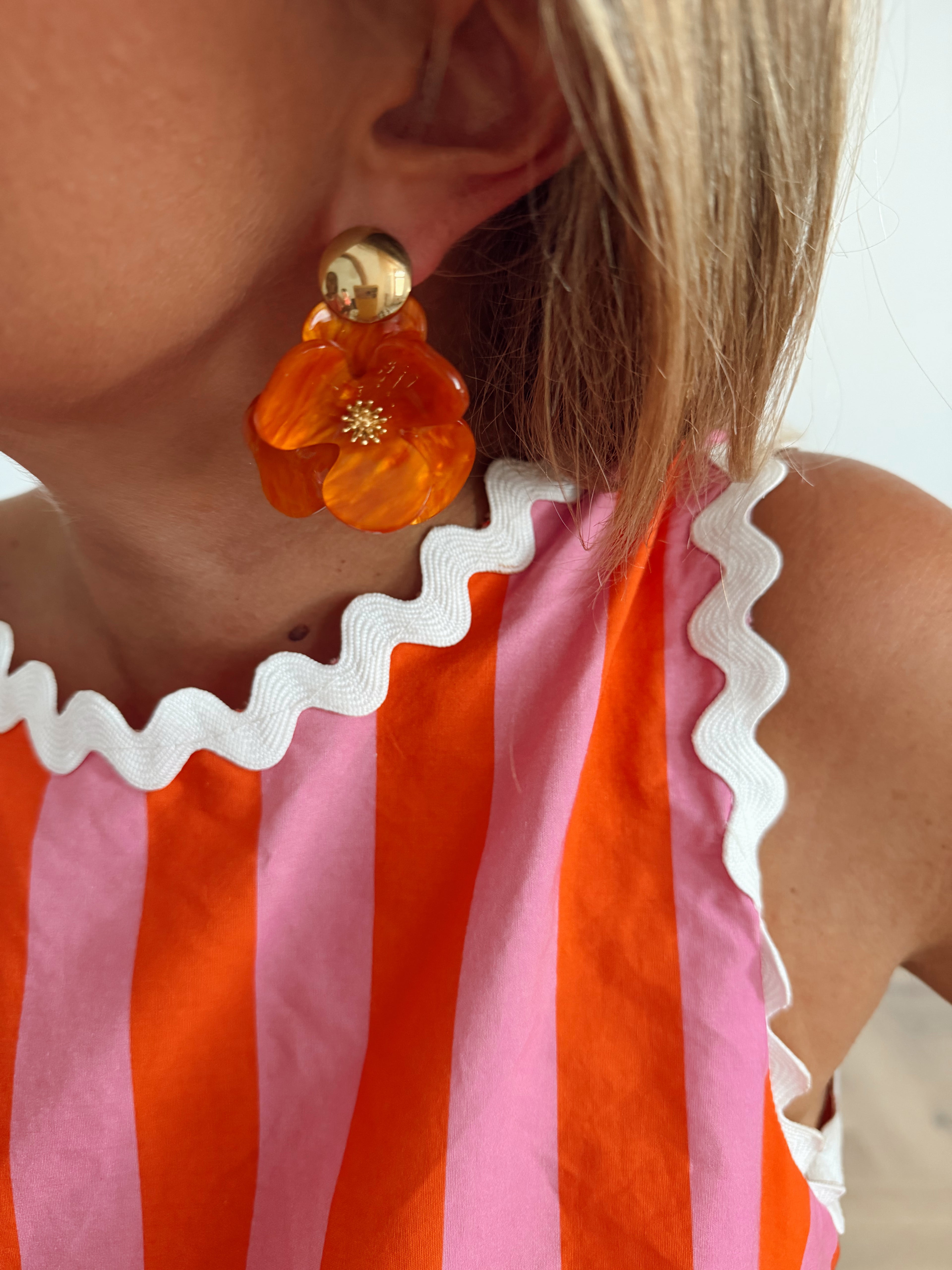 Boucles d’oreilles Pénélope orange