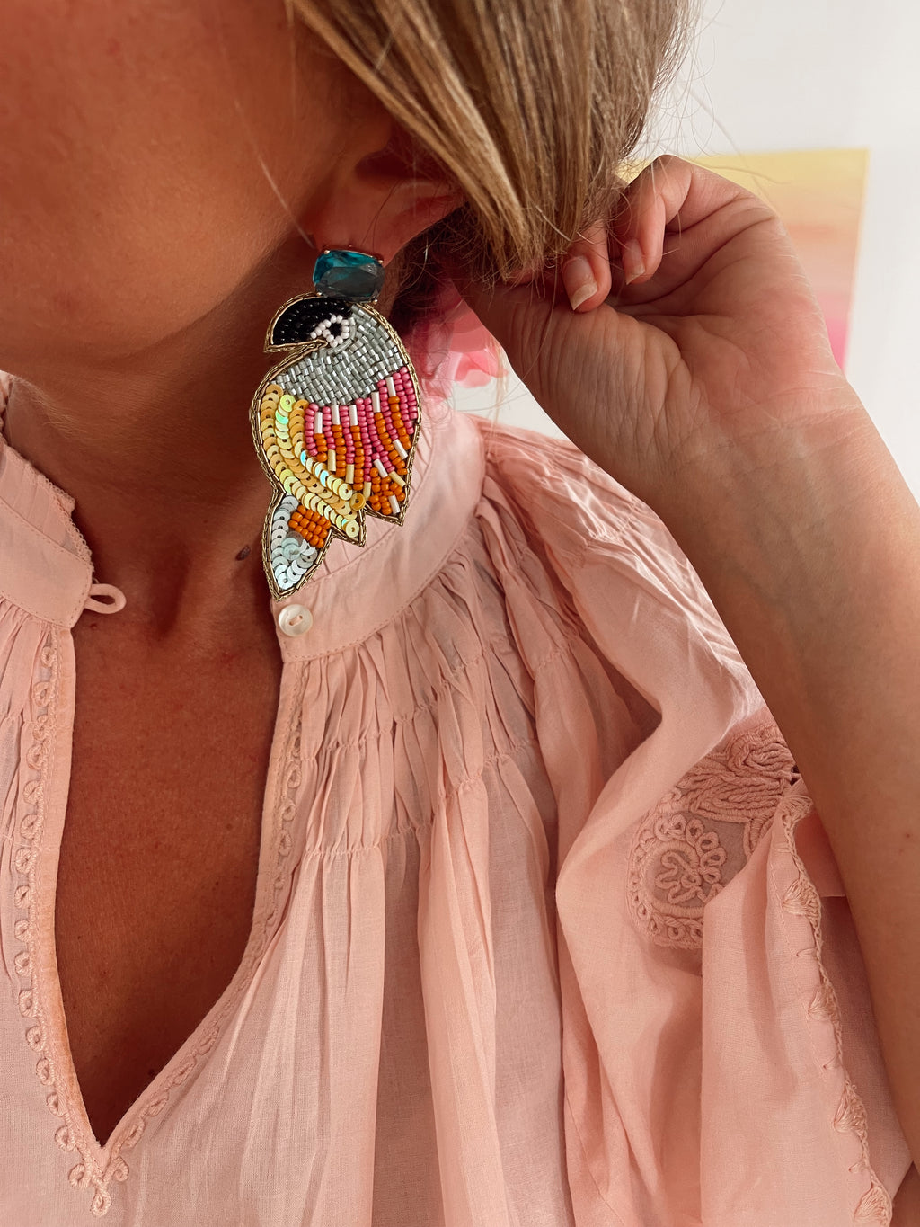Boucles d’oreilles Perroquet