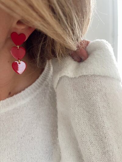 Boucles d'oreilles Frani - rouge – Image 4