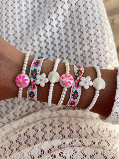 Bracelet Rosaline - fleur rose – Image 2